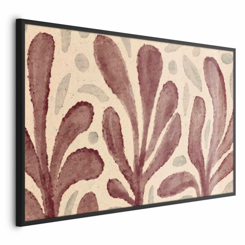 Plakat Artgeist Liście i plamy 90x60 cm z ramą czarną 1 szt
