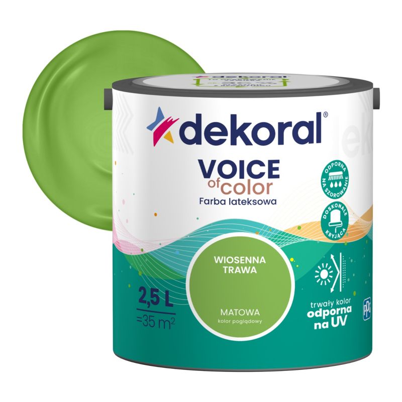 Farba kolorowa Dekoral Voice of Color wiosenna trawa 2,5 l