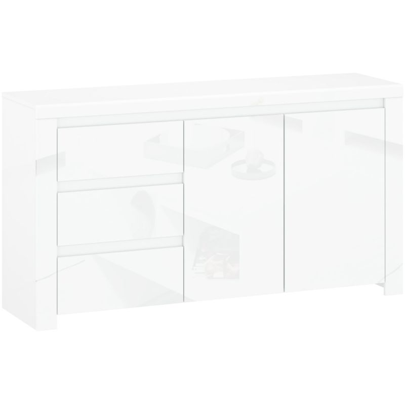 Komoda FLARE Mebel Elite z Szufladami do Salonu 156 cm Biały Połysk 1 szt