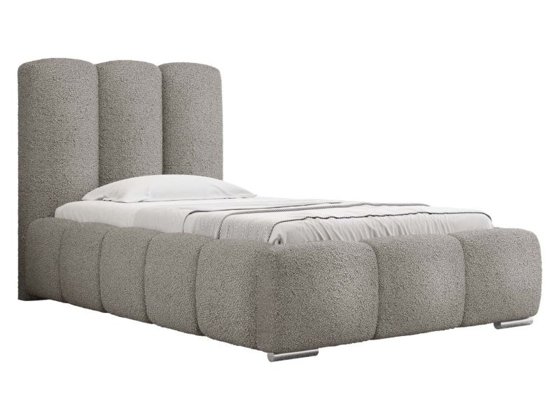 Łóżko tapicerowane MIRJAN 24 Wizko Boucle 90x200 ciemny szary 1 szt.