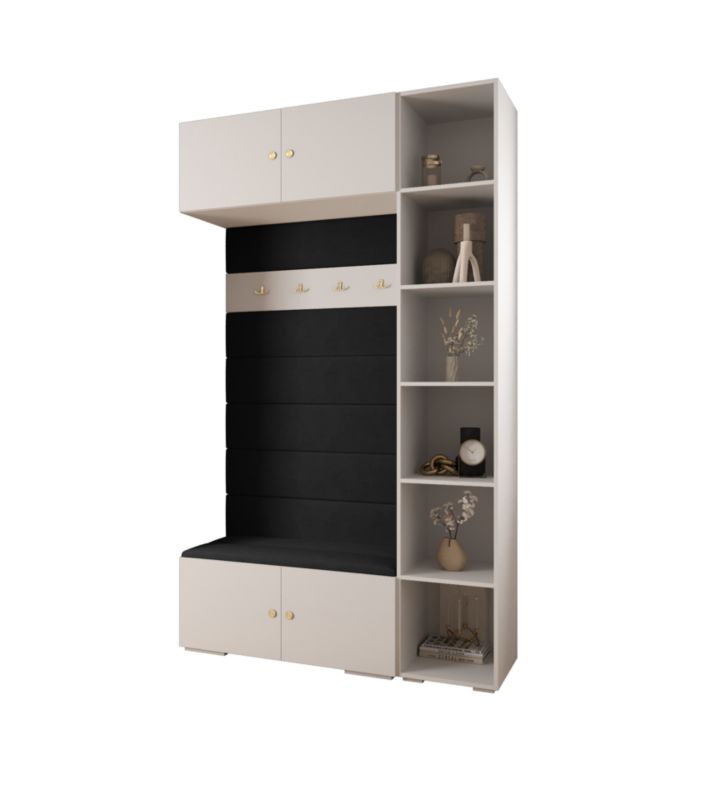 Garderoba do przedpokoju Abiks INOVA 2 Z20 biały+złoty+manila18 1 szt.