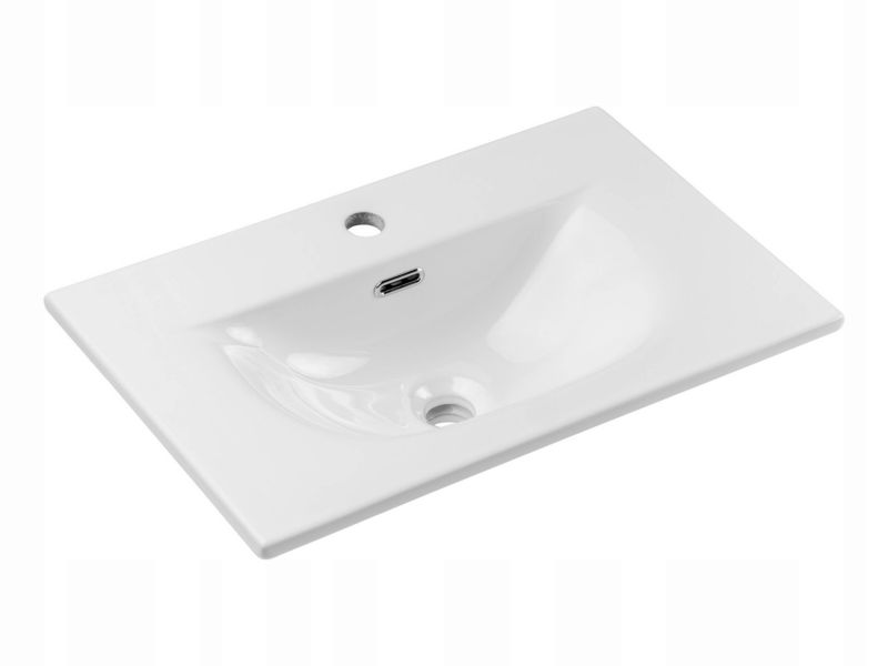 Umywalka meblowa Furnidea 60 cm wpuszczana biały połysk prostokątna SKY 3 1 szt.