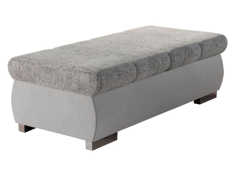 Pufa MIRJAN 24 Bangkok Duża popielaty/srebrny plusz szenilowy 1 szt.