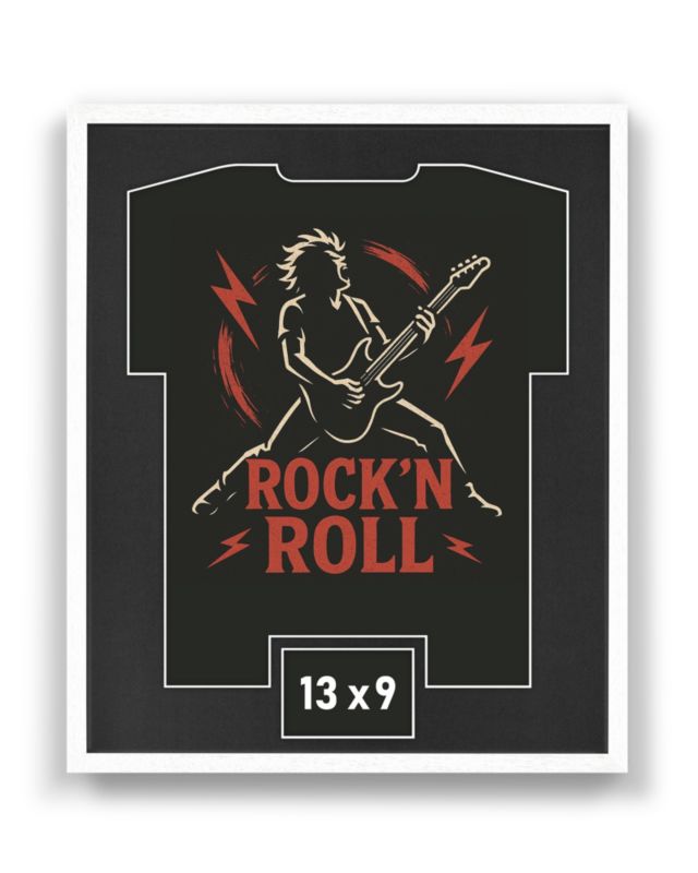 Oprawa FTS na koszulkę rockową z miejscem na zdjęcie 53x63 cm - pamiątka z festiwalu 1 szt