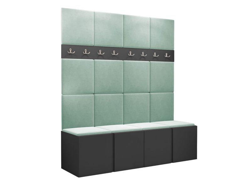 Garderoba MIRJAN 24 Orion V grafit + miętowy 1 kpl.