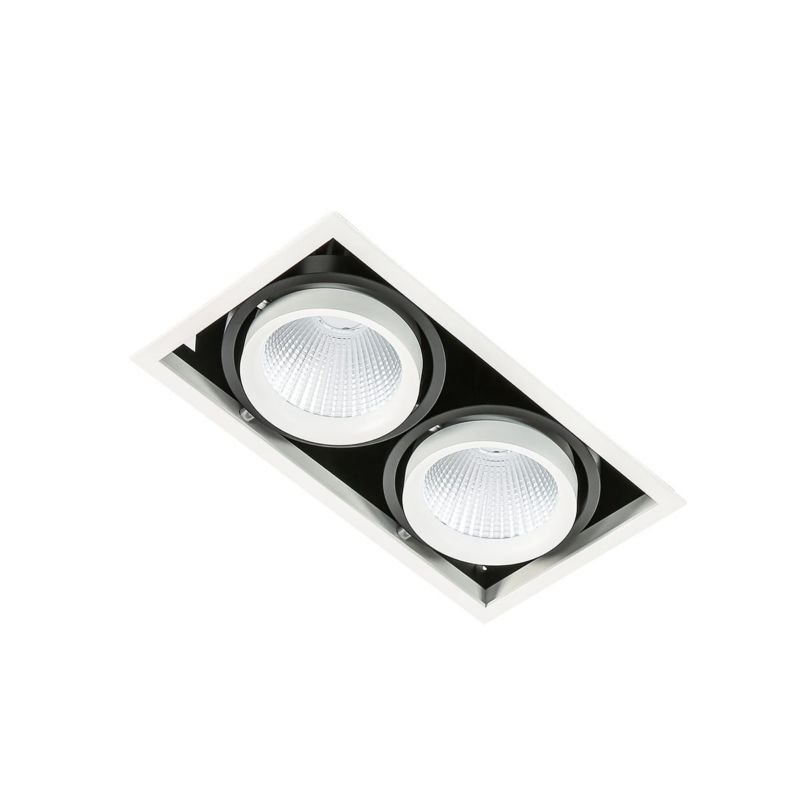 Oprawa wpuszczana Italux Vertico biało-czarna LED 36W 4000K 3045lm ruchoma IP20 wym: 14 x 26 x 13,7 cm prostokątna - 1 szt.