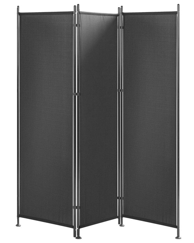 3-panelowy parawan pokojowy Narni Czarny