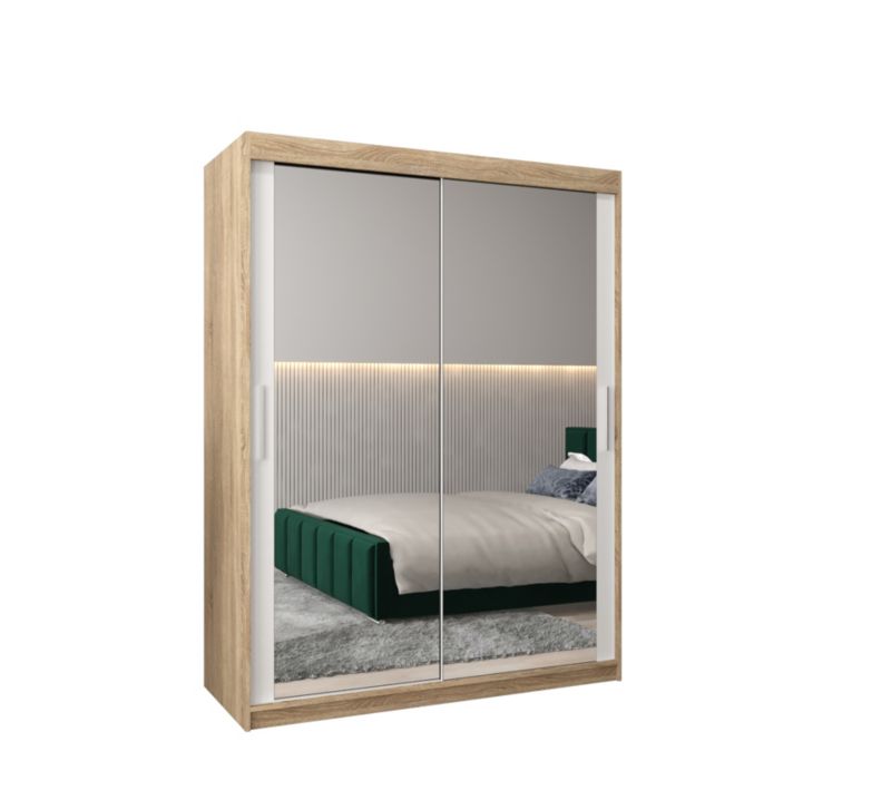 Szafa przesuwna Garderoba Abiks Tokyo 3 150 sonoma + biały 1 szt.