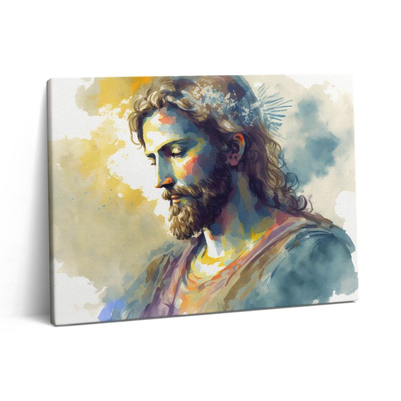 Obraz na płótnie Wallfluent 80x60 cm Kolorowy malunek Jezusa 1 szt.