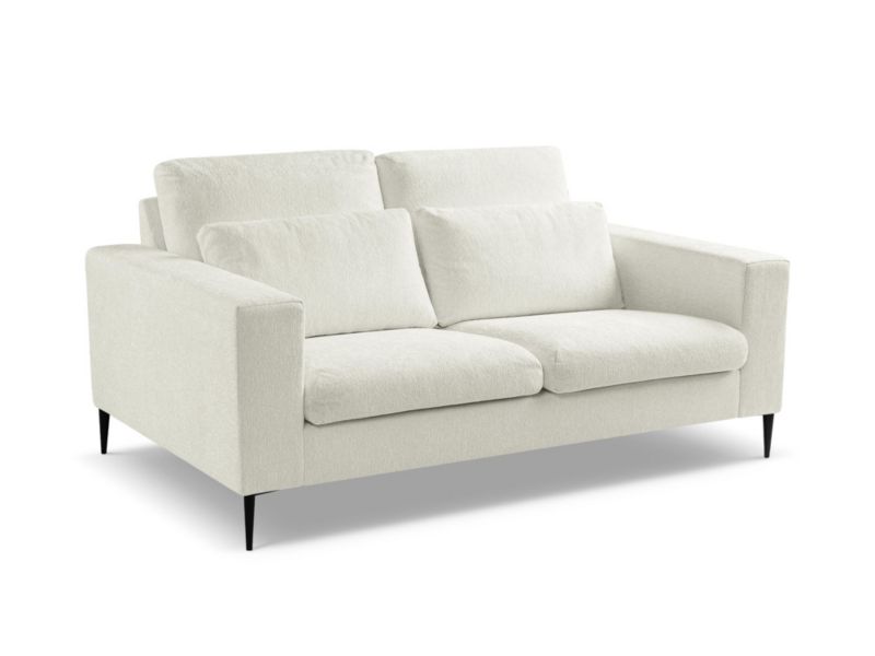 Sofa 2-osobowa LaMiaSofa DIANO z tkaniny szenilowej 179x110 cm jasny beż 1 szt.