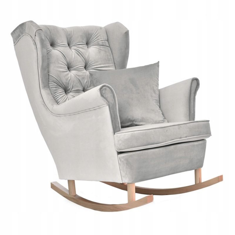 Fotel uszak do salonu bujany Family Meble Gaja jasno szary 1szt