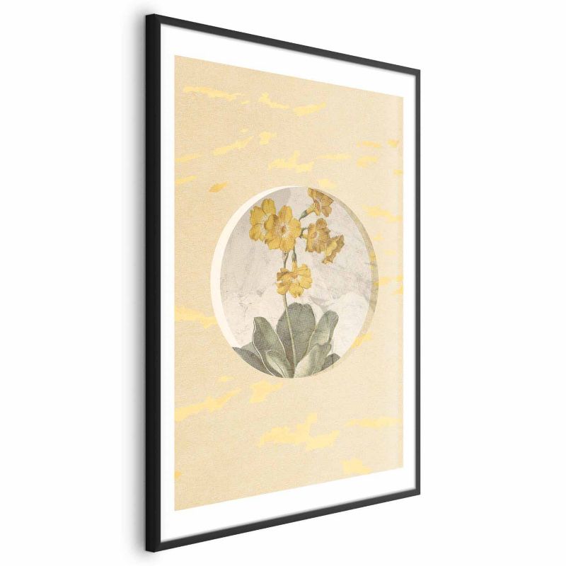 Plakat Artgeist Kwiat w kole 60x90 cm z ramą czarną 1 szt