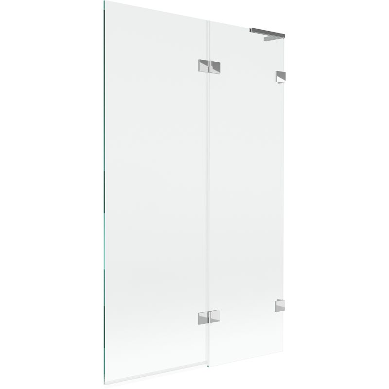 Parawan nawannowy 2-skrzydłowy Mexen Lunar L chrom transparent 110x150 cm 1 szt