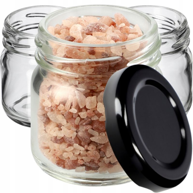 Słoik KADAX Szklany Słoiczek 40ml Na miód Przyprawy Prezent + Zakrętki 50 szt.