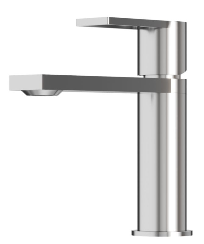 Bateria Umywalkowa Granitan Srebrna Nisk Łazienkowa Mosiężna Chrom Kran Arma 1 szt.