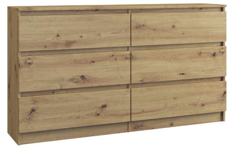 Komoda Topeshop M6 140 Malwa- Dąb Artisan 40x138x75 cm 1 szt.