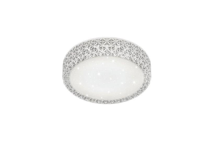 Plafon sufitowy lampa RL Pegasus biały LED 12W 3000K 1100 lm IP20 wym: 8,6 x 28,6 x 28,6 cm kryształ - 1 szt.