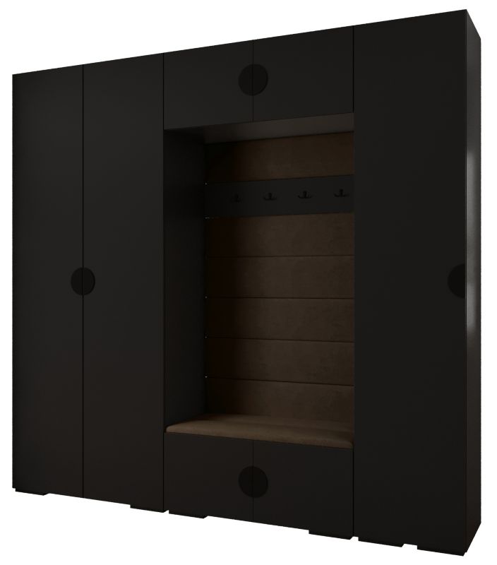 Garderoba do przedpokoju Abiks INOVA 4 Z8 czarny+czarny+manila04 1 szt.