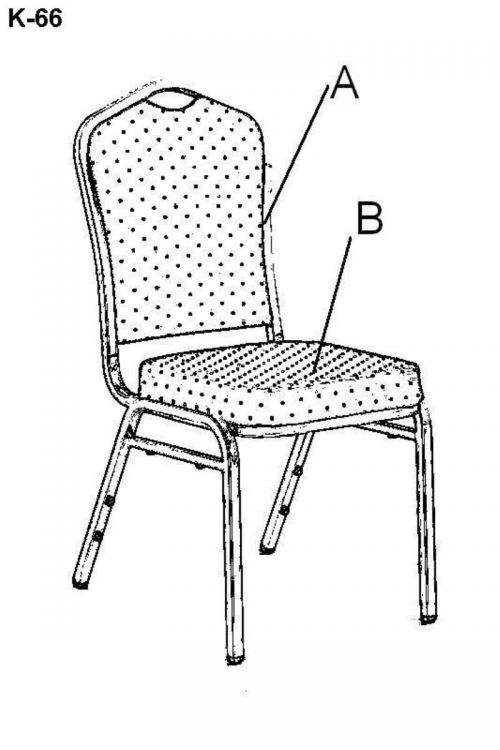 Krzesło Halmar K66 bordowe 1 szt