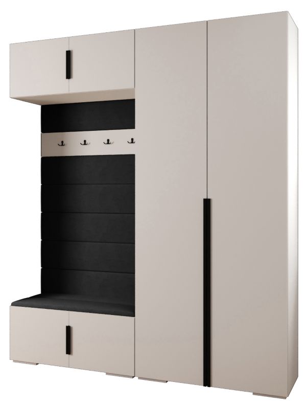 Garderoba do przedpokoju Abiks INOVA 1 Z18 biały+czarny+manila18 1szt.