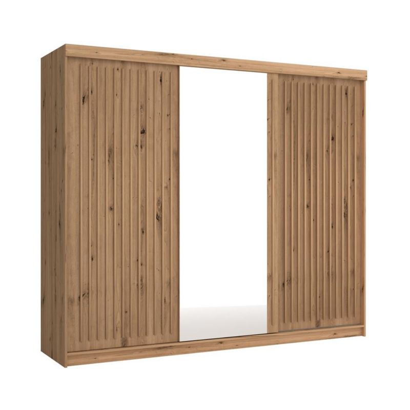 Szafa przesuwna Bettso Lay 250 cm designerska z lamelami dąb wotan 1szt.