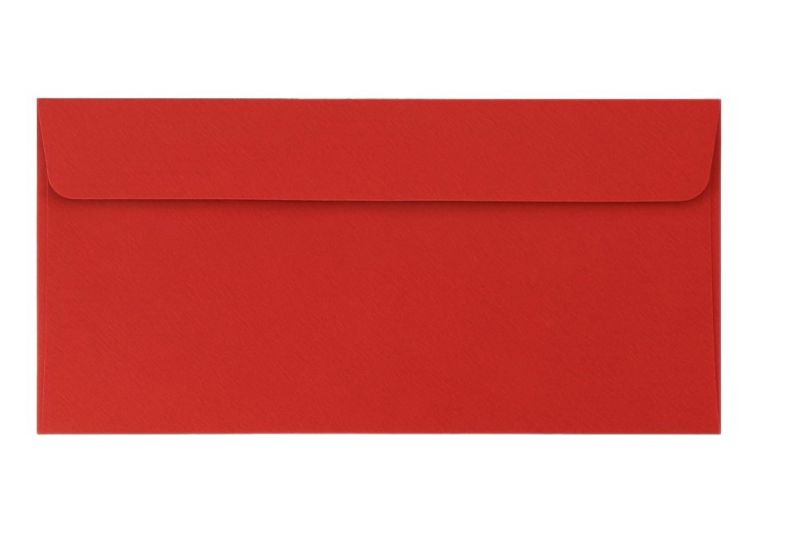 Koperty Neopak DL Teksturowane Czerwone160g - Idealne na Zaproszenia 50 szt.