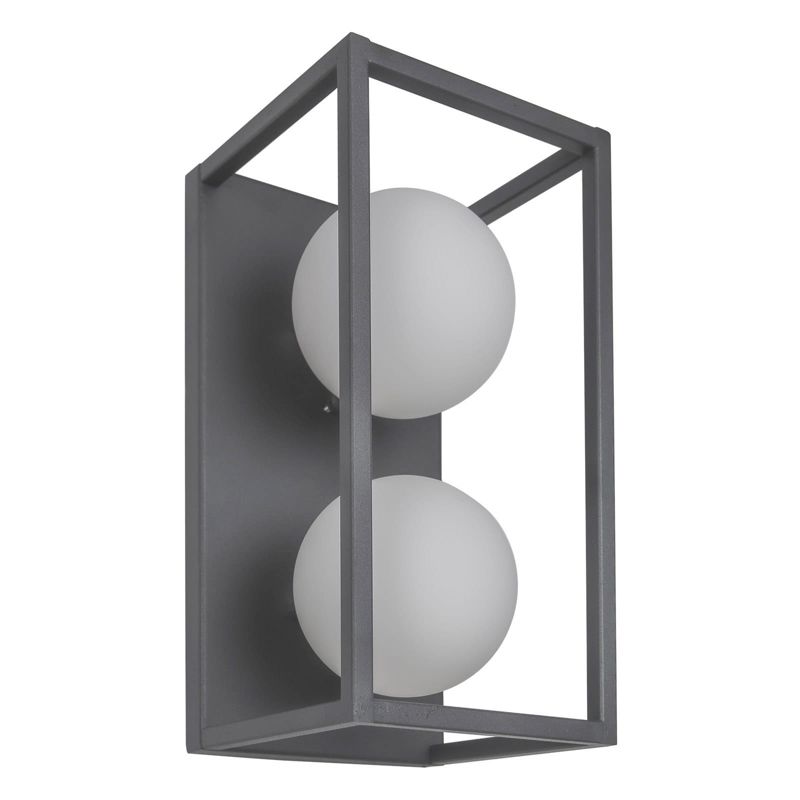 Kinkiet ścienny Italux Daisy szaro-biały 2 x G9 x 4W IP20 wym: 28 x 14 x 14 cm - 1 szt.