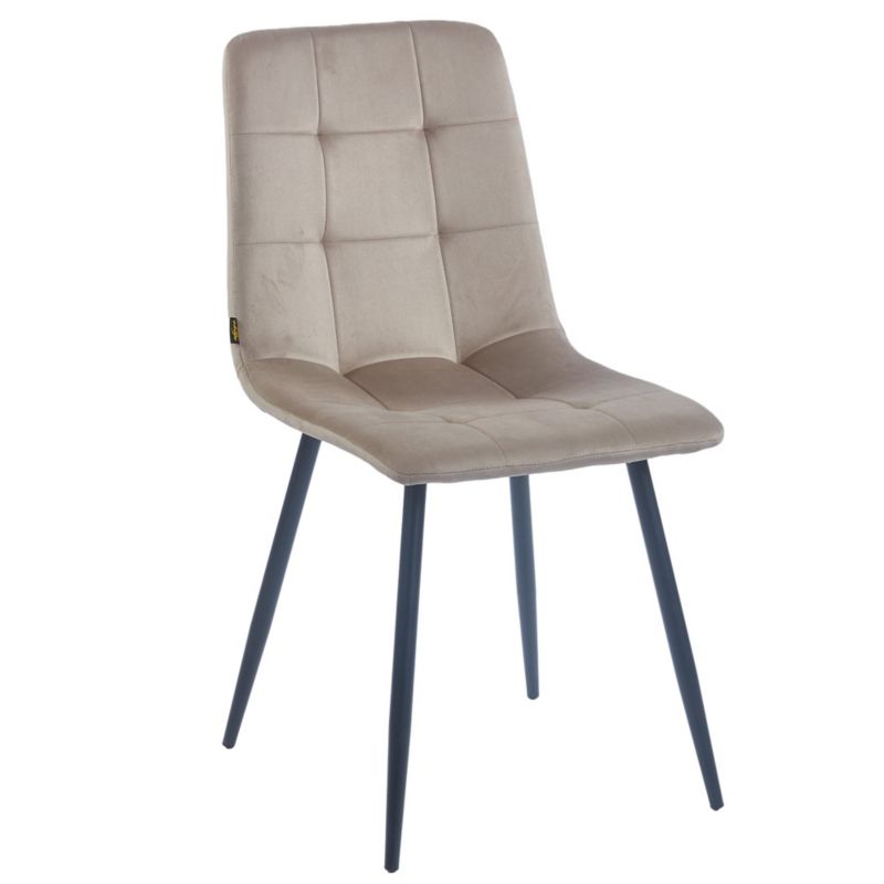 Krzesło tapicerowane MebleMWM DC-6402 welur 7 ciemny beż 1 szt.
