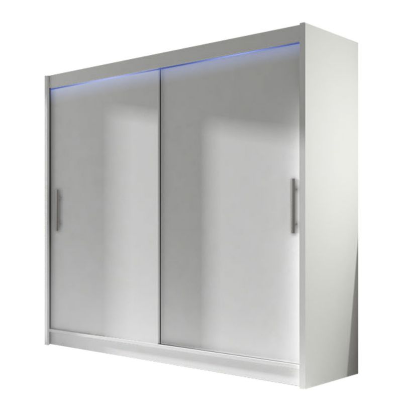 Szafa MIRJAN 24 z drzwiami przesuwnymi London I 180 z oświetleniem RGB biały 1 szt.