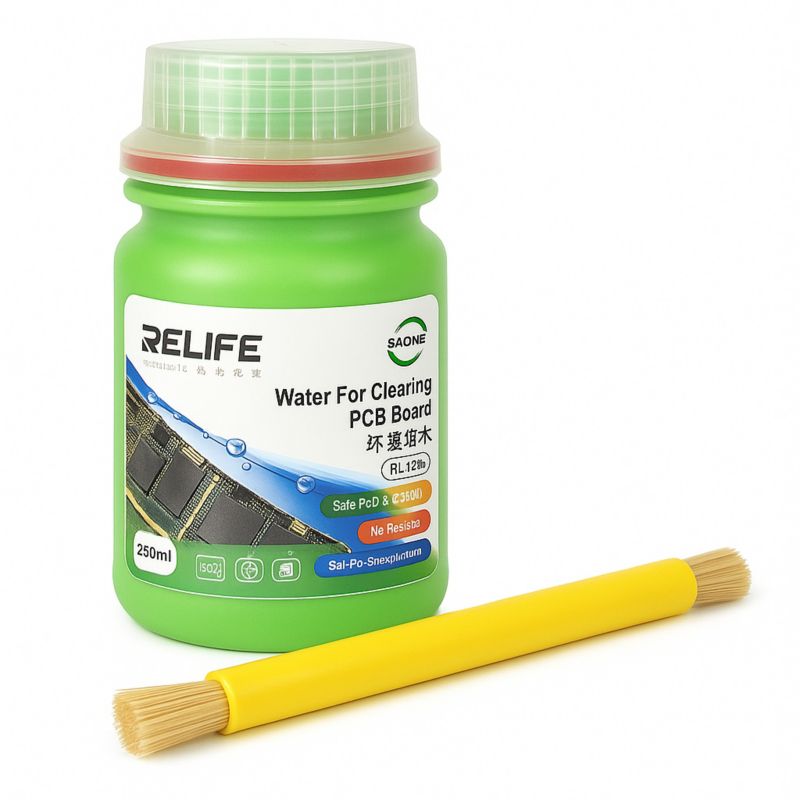 Płyn do czyszczenia PCB Relife RL-250 + Pędzel ESD 1kpl.
