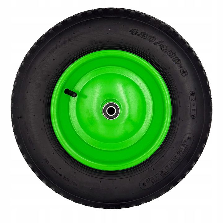 Koło do taczki Xmaster pompowane z osią i dętką 400x8 kółko zapasowe do taczek i wózków ogrodowych 1 szt