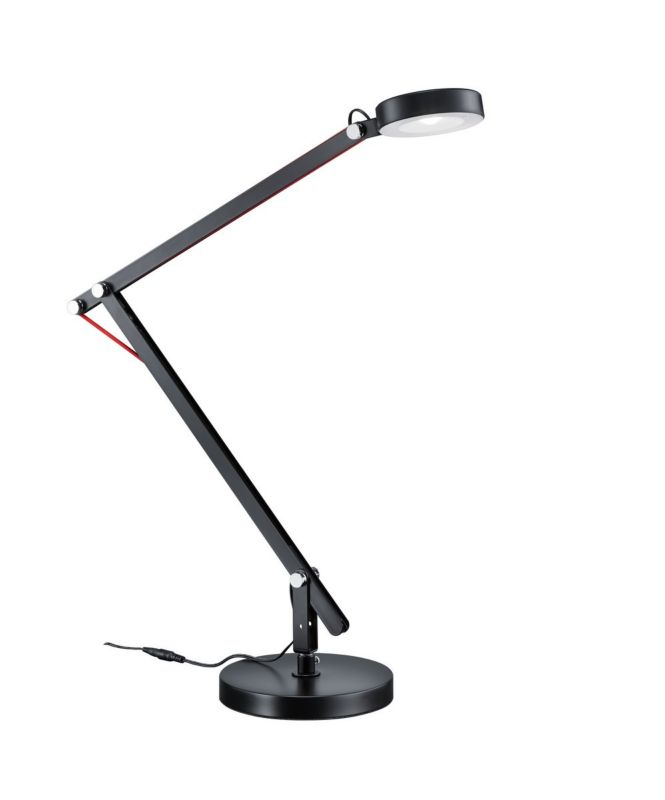 Lampka biurkowa Trio Amsterdam czarna LED 5W 3000K 500lm IP20 wym: 90 x 18 x 18 cm metal - 1 szt.