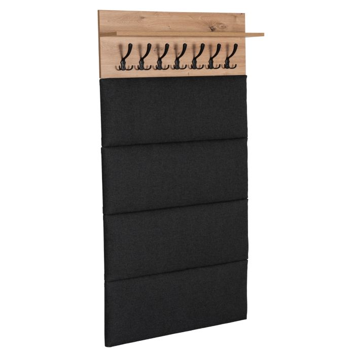 Wieszak Mebel Elite PRATO Na Ubrania Panel Ścienny Tapicerowany Do Przedpokoju Dąb 1 szt