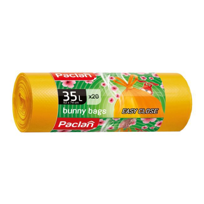 Worki Paclan Bunny 35 l żółte 20 szt.