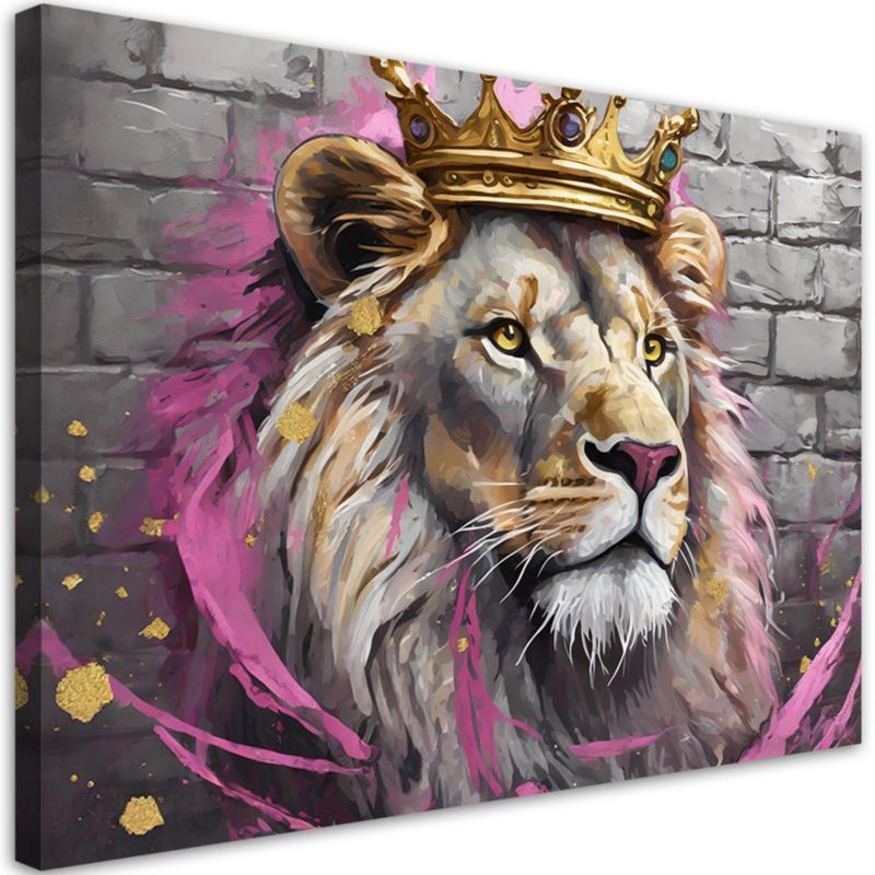 Obraz do salonu sypialni Feeby Król Lew Mur 60x40 cm 1szt