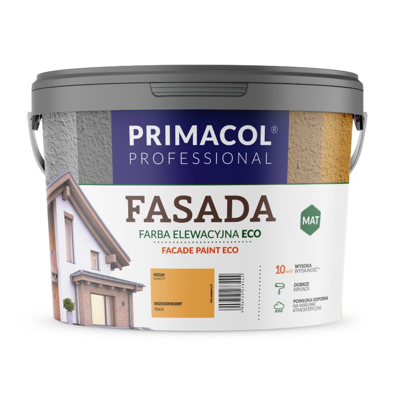 Farba Fasada Eco Primacol, kolor brzoskwiniowy, 4,5 l, 1 szt.