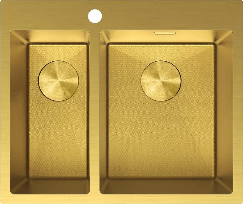 Zlewozmywak wpuszczany Mexen Flexo złoty 610x510 mm 1,5-komorowy 1 szt.