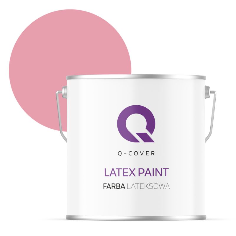 Farba Lateksowa Do Ścian i Sufitów Q-Cover Różowy H3445 Głęboki Mat 5L