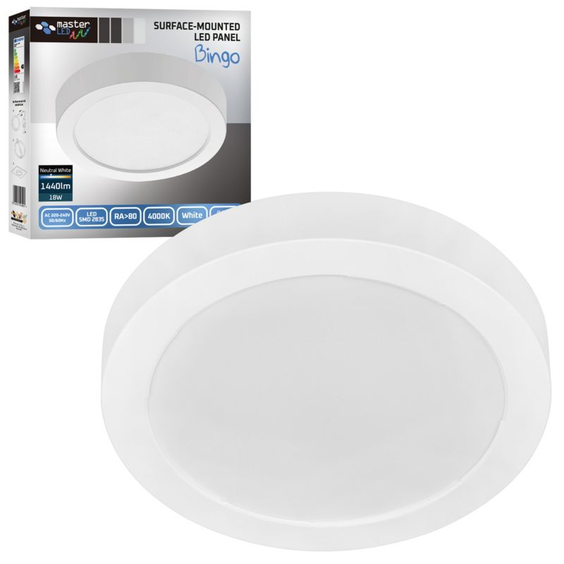 Panel LED MasterLED Bingo 18W IP20 neutralna biel 4000K biały 1 szt.