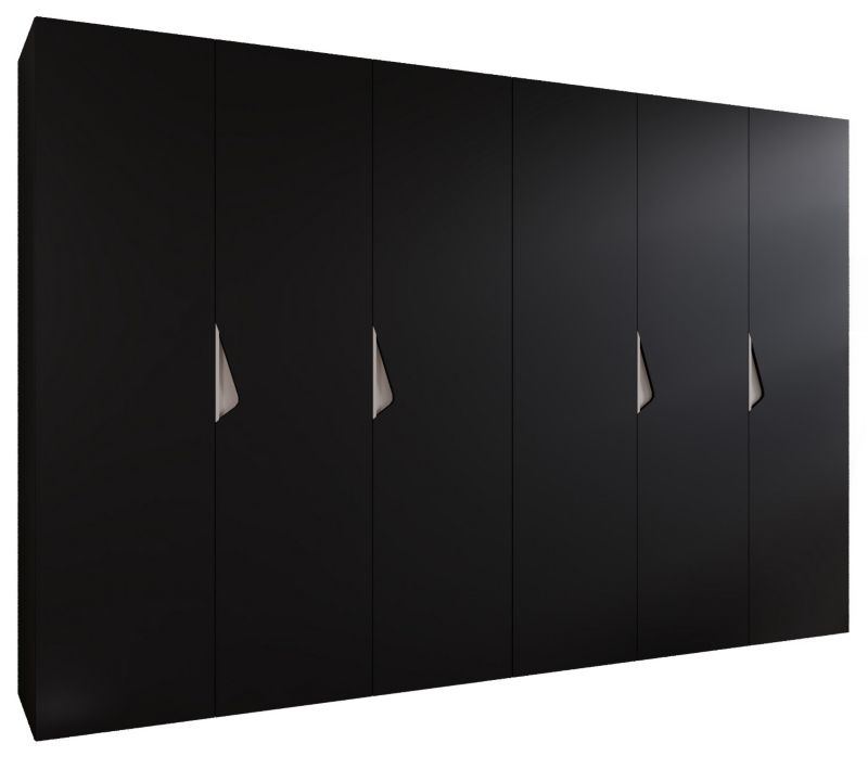 Szafa uchylna otwierana Abiks SANDI 1 300 (2x150) wys 202 cm Czarny + Kaszmir 1 szt