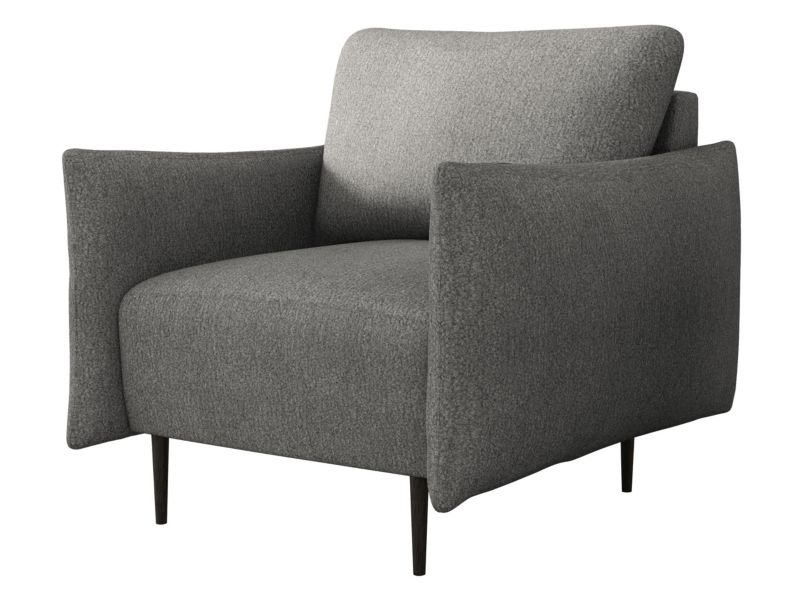 Fotel MIRJAN 24 nowoczesny Lambi stalowy szary 1 szt.