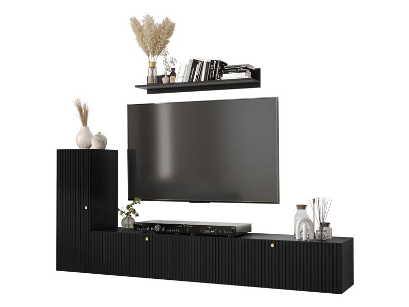 Meblościanka MIRJAN 24 Waldi Slim I 3 czarny 1 kpl.