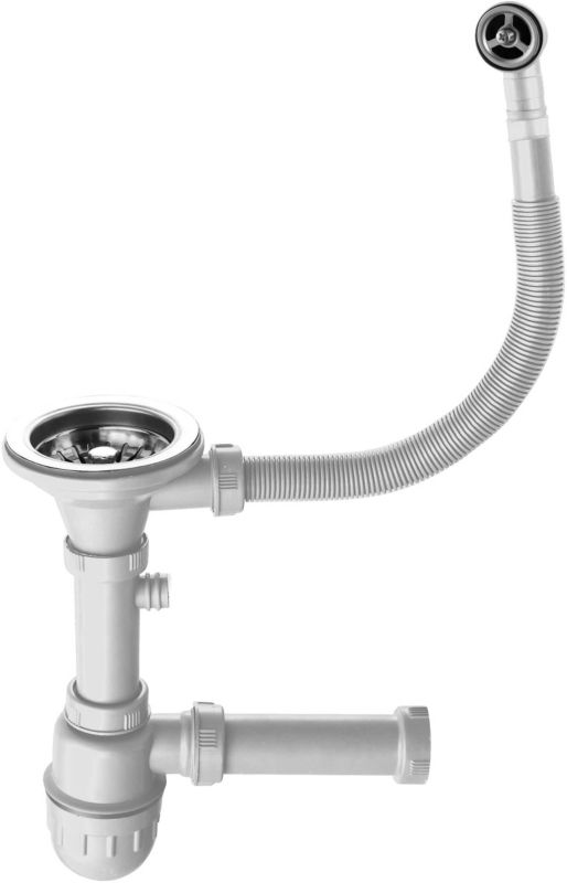 Syfon zlewozmywakowy Quadron Stalowy 1-komorowy przelew 3,5'' steelq 1 szt.