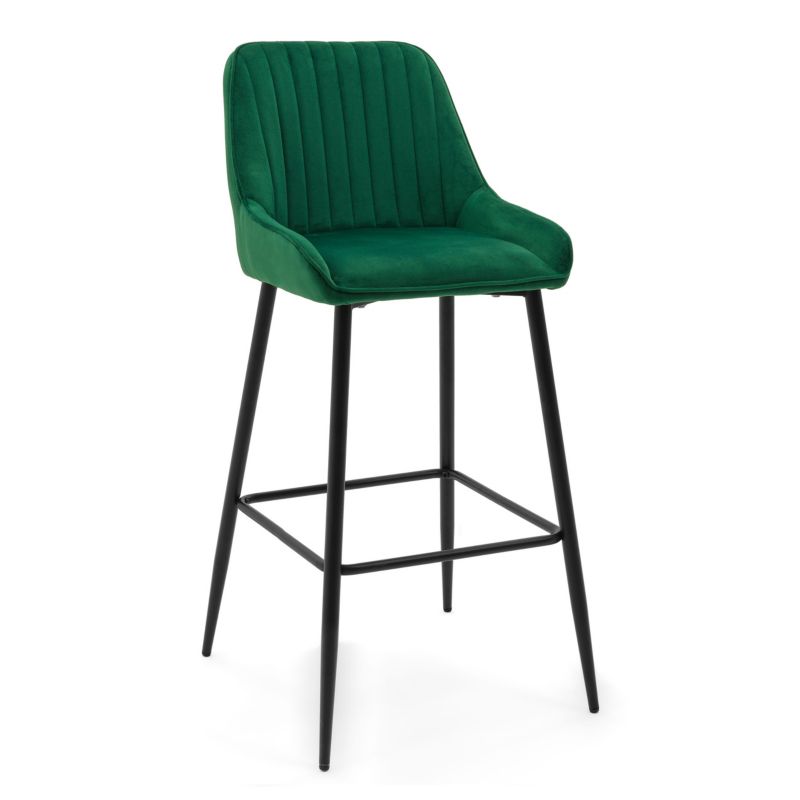 Hoker barowy tapicerowany New Home PASSO zielony welurowy pikowany 1 szt.