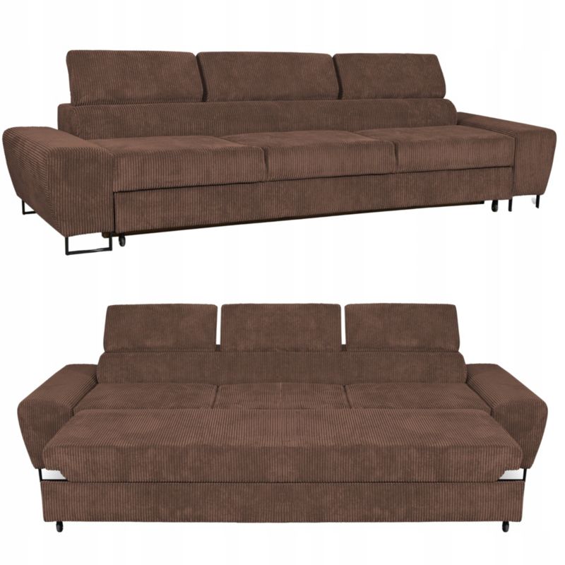 Kanapa do salonu rozkładany Family Meble Savio brąz 1szt