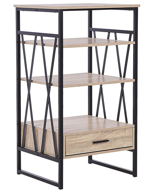 Regał 3 półki Jasne drewno Keene 1 szt.