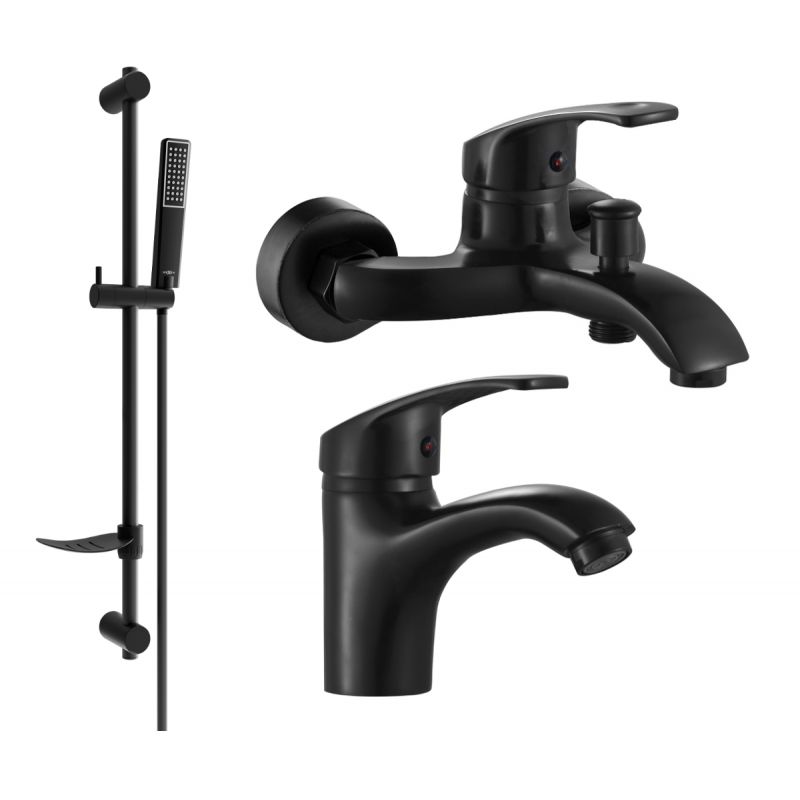 Zestaw wannowy Mexen Fabia czarny 746503DF72-70 1 szt.