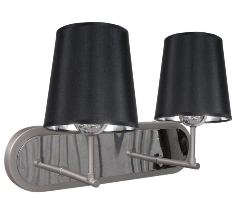 Kinkiet ścienny Candellux Milonga chromowany czarny-srebrny 2 x E27 x 60W IP20 wym: 30 x 40 x 20 cm - 1 szt.