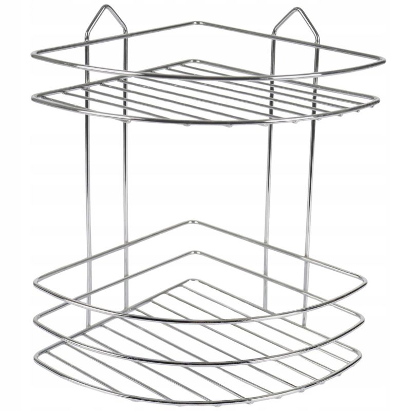 Półka łazienkowa Rodeno srebrna metalowa samoprzylepna 1 szt.