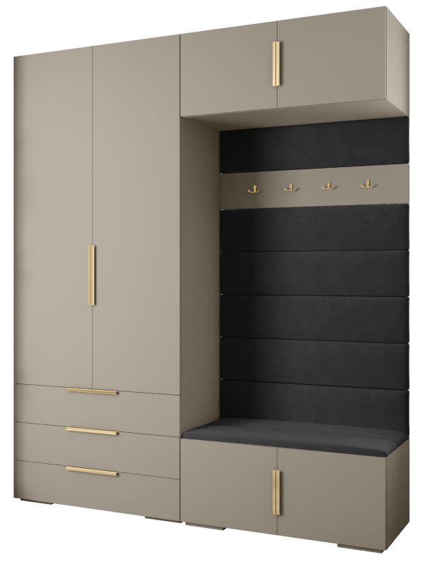 Garderoba do przedpokoju Abiks INOVA 1 Z12 kaszmir+złoty+manila18 1szt.